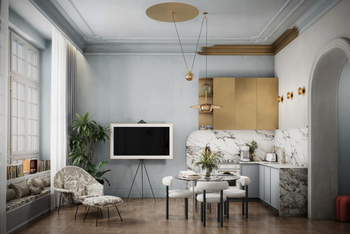 Wnętrza w stylu modern classic