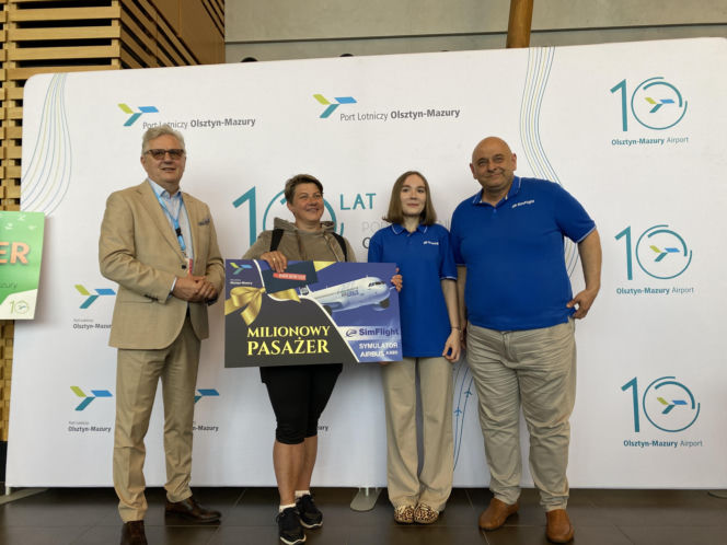 Milionowy pasażer! Port lotniczy Olsztyn-Mazury świętuje