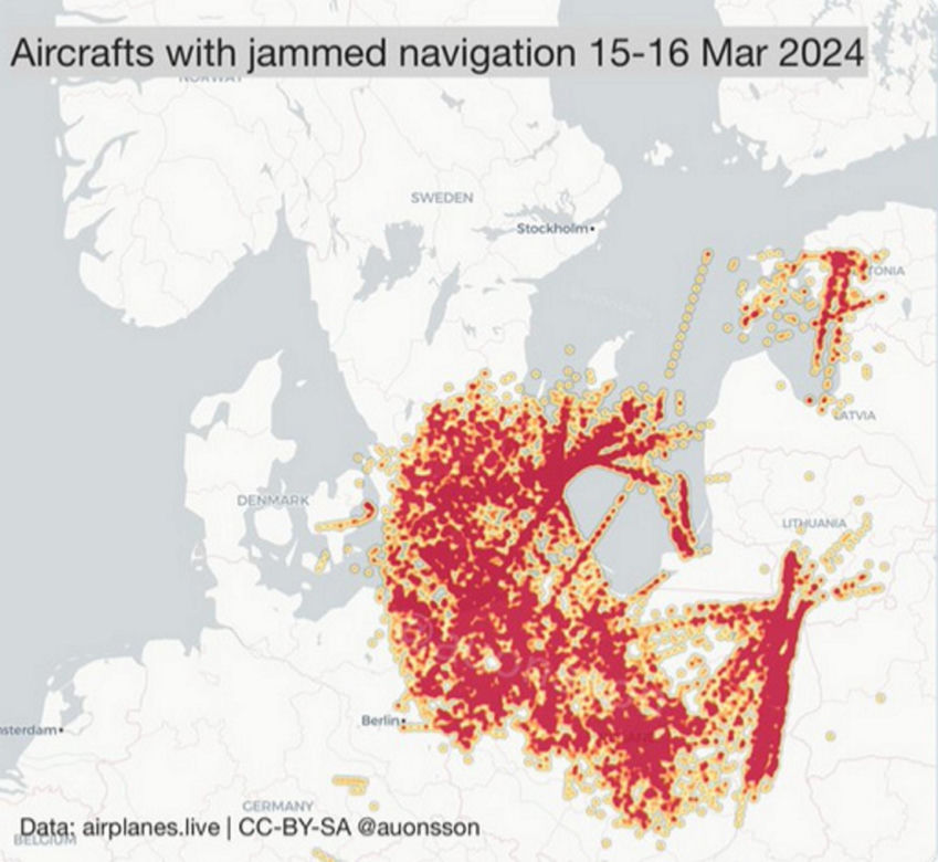 Zakłócenia GPS w Polsce! Wszystko przez Putina? Pokazano mapę