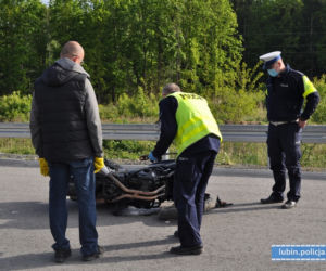 Tragiczny wypadek motocyklisty pod Lubinem