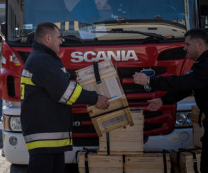 Akcja Tak dla pszczół podkarpackich strażaków i Banku Pszczelego