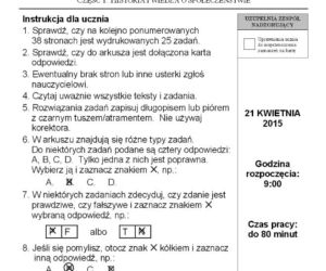 Strona 1. Egzamin gimnazjalisty. CZĘŚĆ HISTORIA-WOS