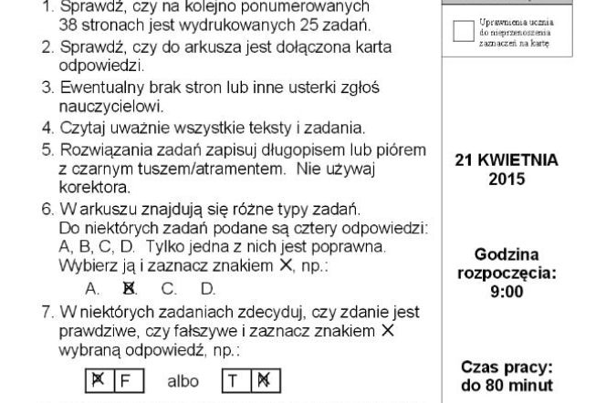 Strona 1. Egzamin gimnazjalisty. CZĘŚĆ HISTORIA-WOS