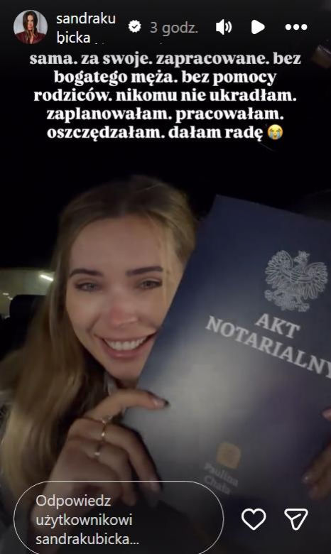 Sandra Kubicka zalała się łzami. Wyznała, że nikt jej niczego nie dał. Teraz może świętować