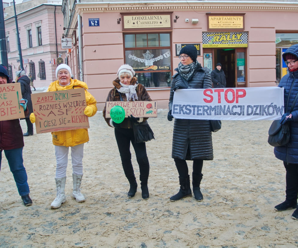 Lublin: Protest w obronie dzików. „Nie dla myśliwych”