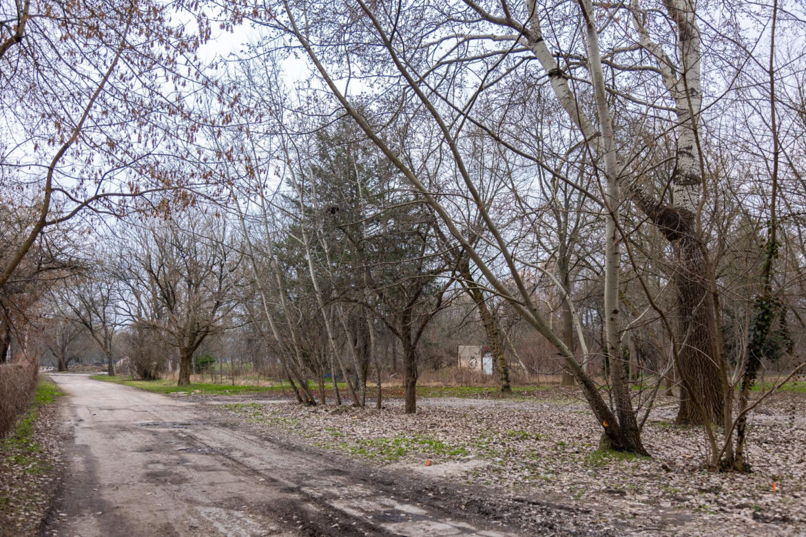 Rozebrane domki fińskie na Polu Mokotowskim w Warszawie