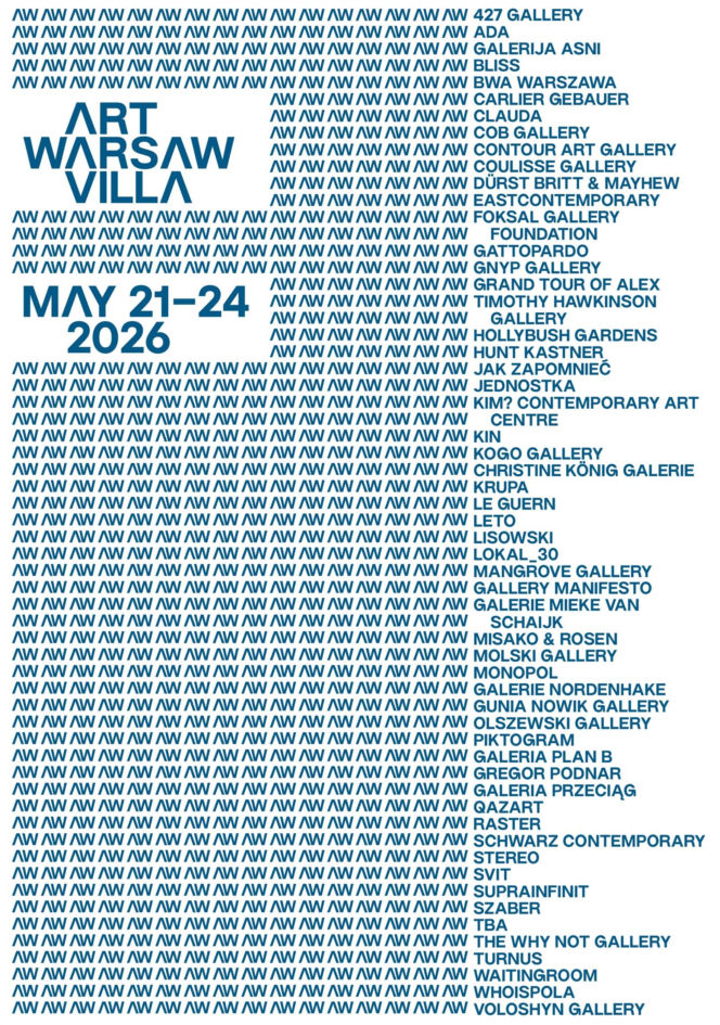 Art Warsaw Villa Róż: Ponad 50 galerii sztuki współczesnej z Polski i świata - wystawy, performansy i inne