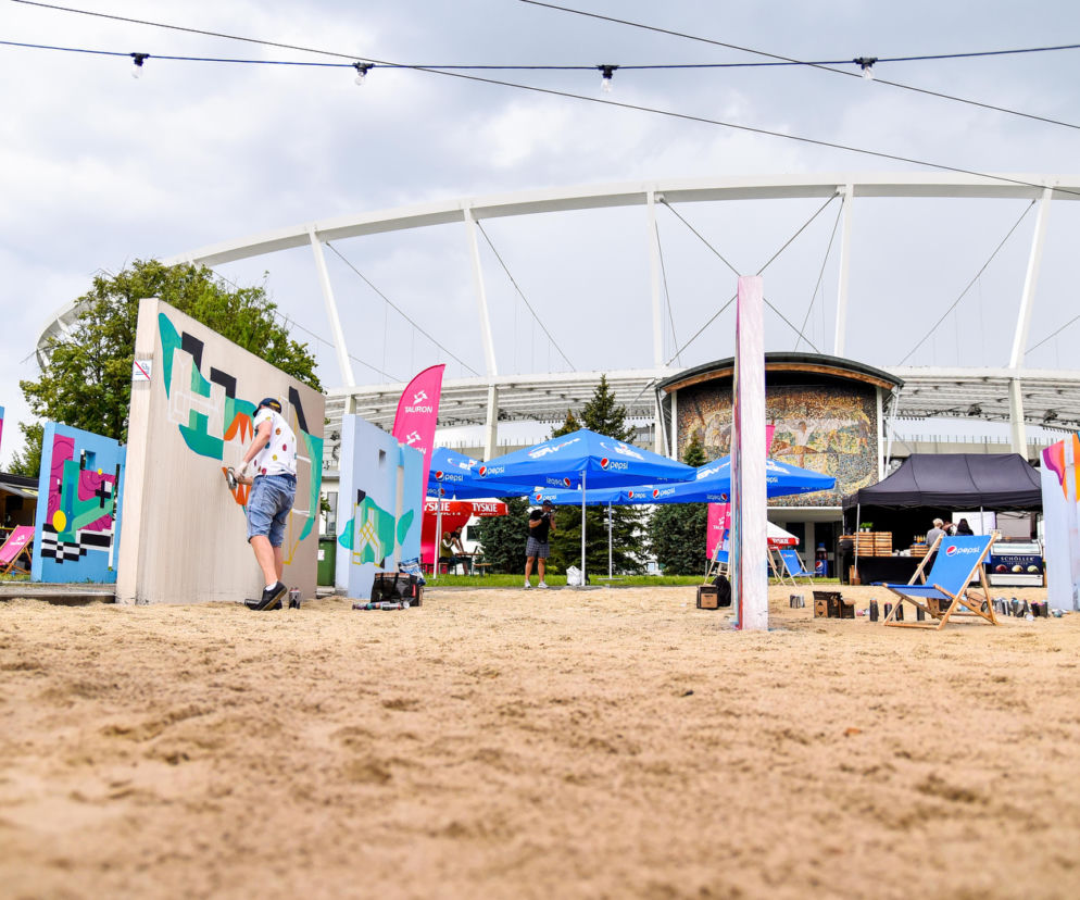 Tak wygląda sztuczna plaża przy Stadionie Śląskim. Rozkręcaliśmy tam imprezę w ramach Eska Summer City