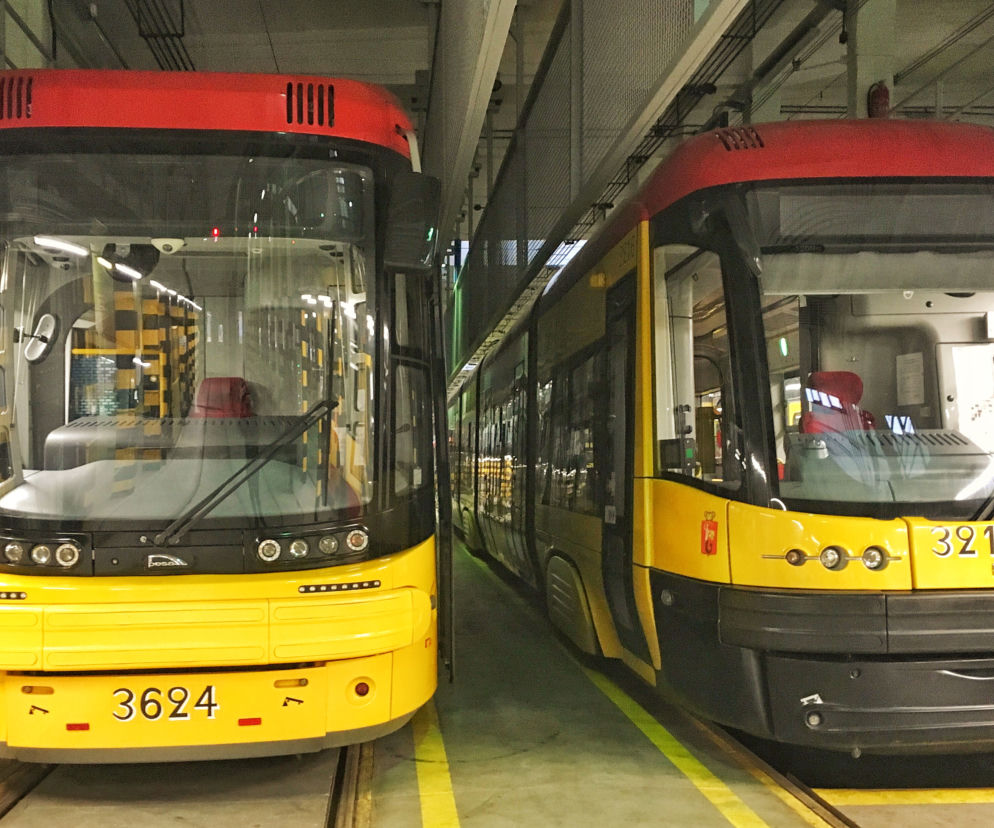 Tramwaje w zajezdni Mokotów