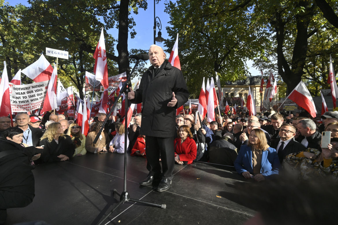 Protest pod TK. Kaczyński