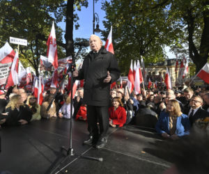Protest pod TK. Kaczyński