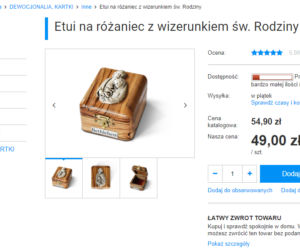 To ojciec Rydzyk sprzedaje w swoim sklepie. Są gry biblijne, komórki, a nawet pamiątki z Peru