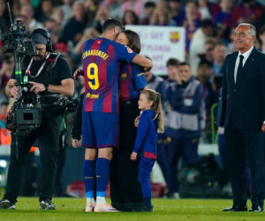 Robert Lewandowski po pożegnalnym meczu na stadionie Barcelony