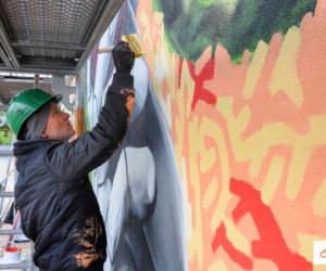 Pierwszy mural już cieszy oko! Zobacz jak wygląda piękna ozdoba zabytkowej kamienicy 
