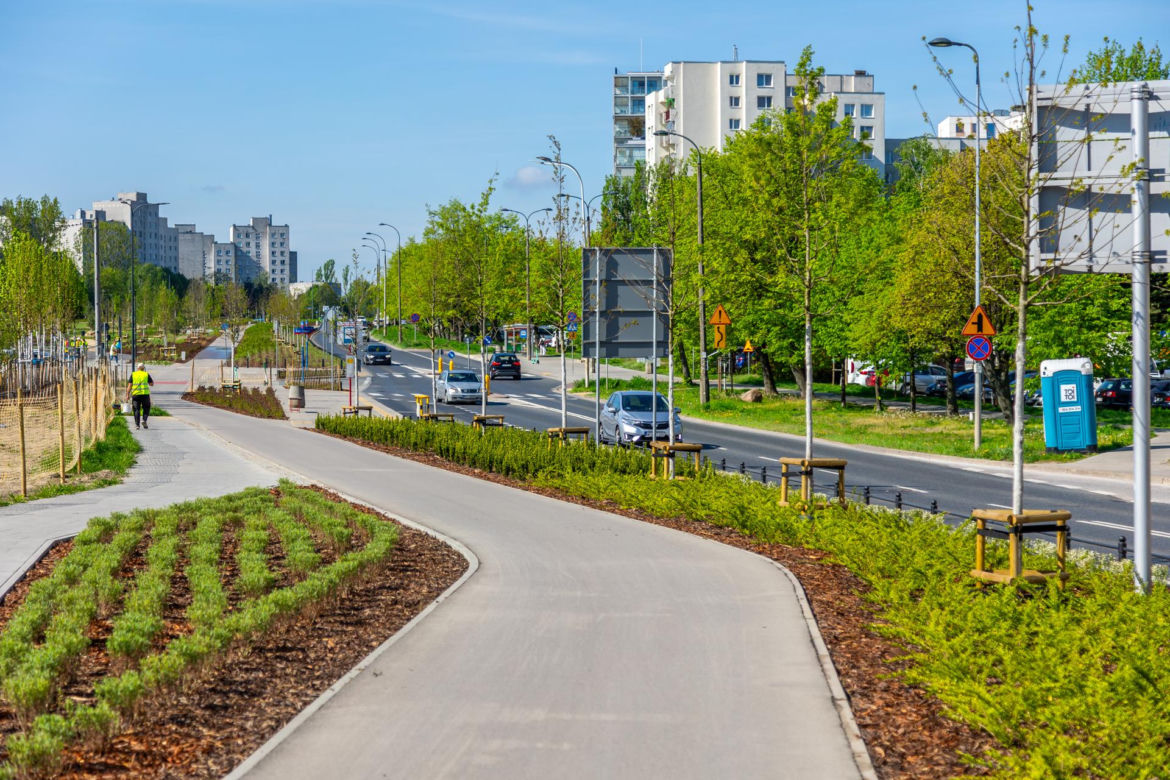 Park nad Południową Obwodnicą Warszawy na Ursynowie