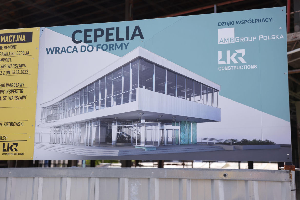 Remont pawilonu Cepelii w Warszawie