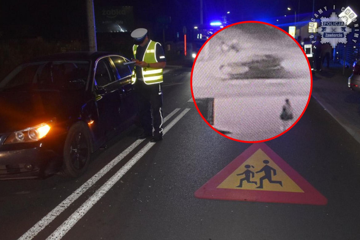 Zawiercie. 15-latka potrącona na środku jezdni. Jest nagranie z wypadku [ZDJĘCIA].