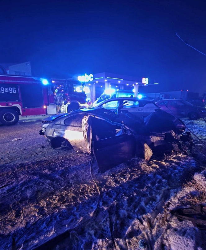 wypadek Chromna 14.01.2026