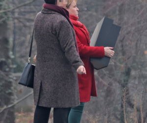 Katarzyna Bosacka w parku