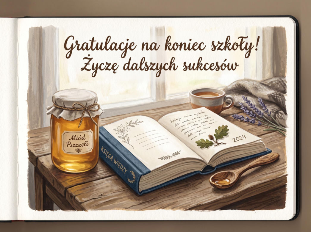 Kartka dla ucznia na zakończenie roku szkolnego
