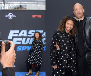 Vin Diesel i Similce Diesel na premierze Fast and Furious: Spy Racers