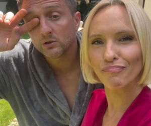M jak miłość nowy sezon. Dorota (Iwona Rejzner), Bartek (Arkadiusz Smoleński) na planie