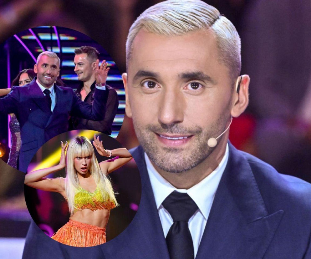 Rafał Maserak, a obok na miniaturach tańcząca Helena Englert i juror. O faworytach show przeczytasz na Eska.