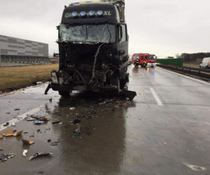 Karambol na autostradzie A4 pod Wrocławiem