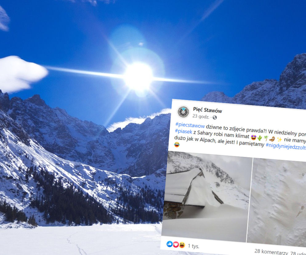 W Tatrach spadł żółty śnieg! Co to za zjawisko? Pamiętajcie, by go nie jeść