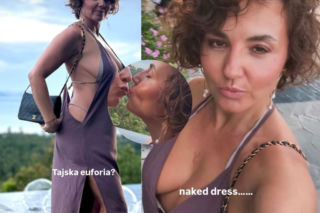 Była żona Prokopa zaszalała na weselu. Jej sukienka? Więcej odsłaniała, niż zasłaniała. Były też buziaki