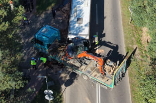 Wypadek ciężarówki i autokaru. Dzieci jechały na wycieczke