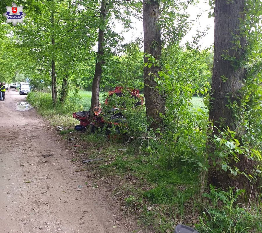 Tragiczne w skutkach uderzenie w drzewo