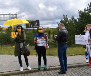 Protest na granicy polsko-niemieckiej w Lubieszynie
