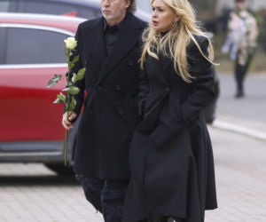 Barbara Wrzesińska na pogrzebie Agnieszki Maciąg