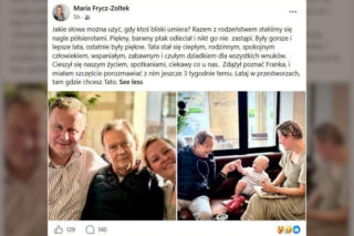 Maria Frycz-Żółtek pożegnała na FB Jana Frycza