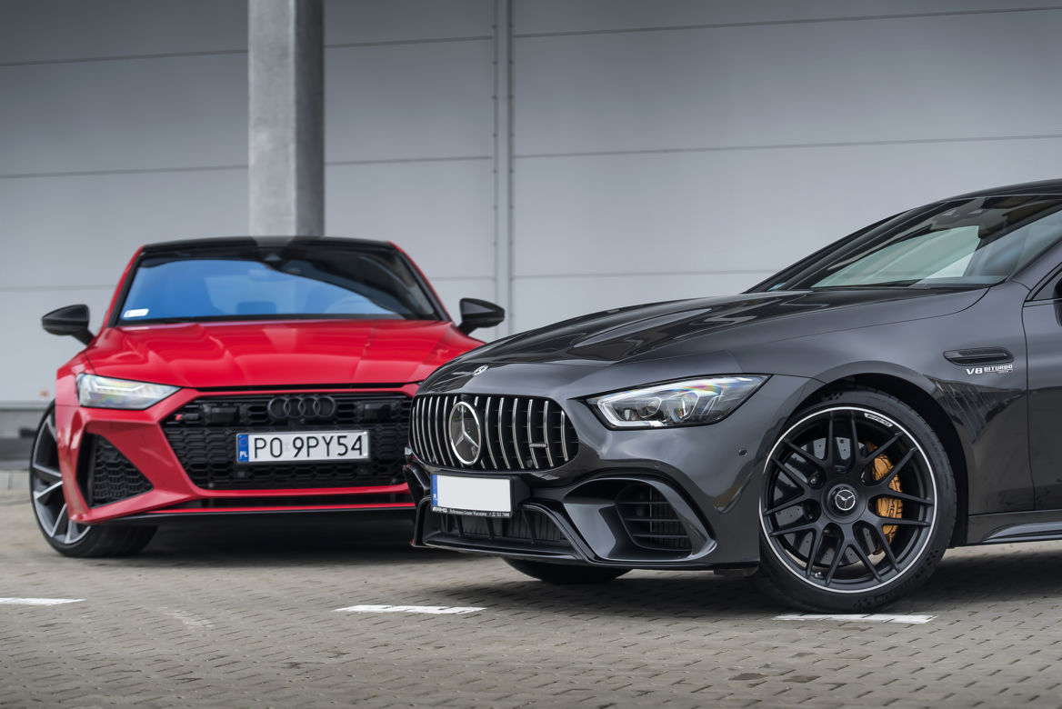 Audi RS7 Sportback 4.0 TFSI V8 vs. Mercedes-AMG GT 4-Door Coupe 63 S 4MATIC+