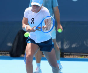 Iga Świątek i Wim Fissette. Nerwy na treningu