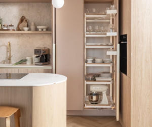 Kaszmirowa kuchnia z drewnem