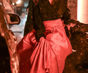 Anna Lewandowska wychodzi z Gali Mistrzów Sportu