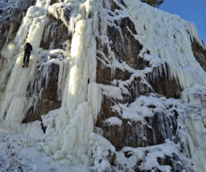 Kielce. Lodospad na Kadzielni