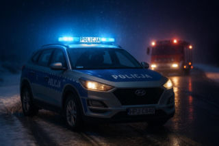 Samochód zderzył się z ciężarówką Zablokowana droga w Wólce Łabuńskiej. Utrudnienia na DK17