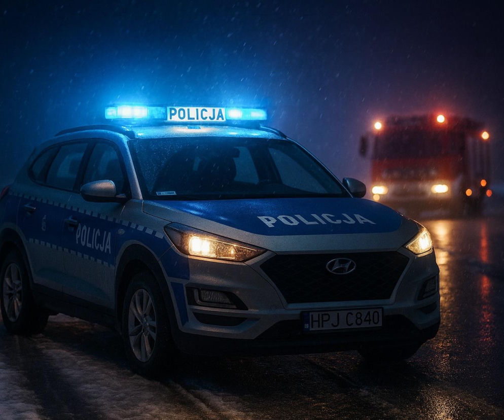 Samochód zderzył się z ciężarówką Zablokowana droga w Wólce Łabuńskiej. Utrudnienia na DK17