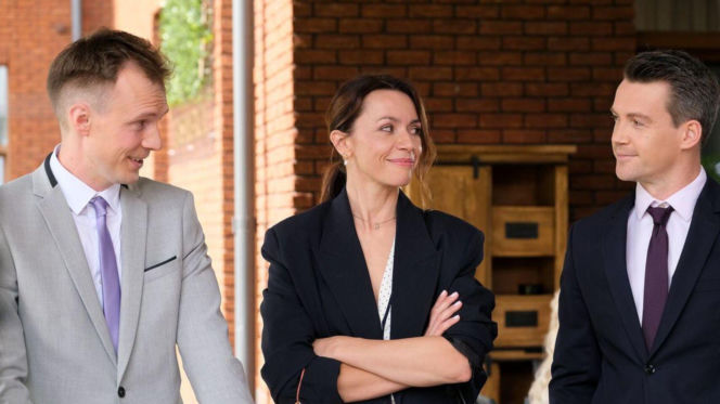 M jak miłość odc.1896. Sławek (Maciej Zuchowicz), Martyna (Magdalena Turczeniewicz), Jakub Karski (Krzysztof Kwiatkowski)