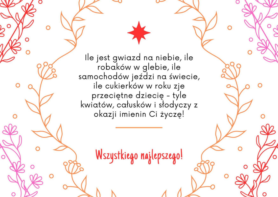 Piękne kartki z życzeniami imieninowymi. Śliczne wzory do wysłania