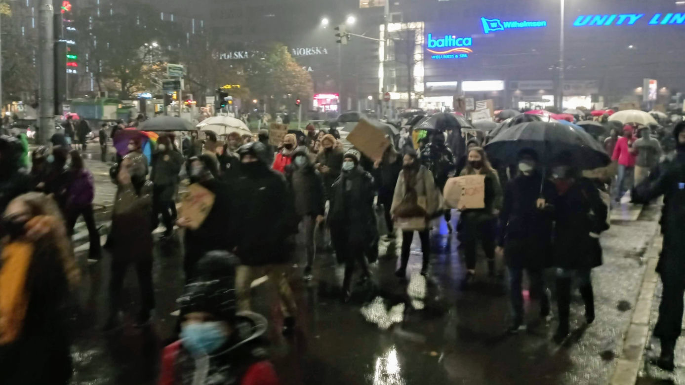 Protest kobiet w Szczecinie - 30.10.2020