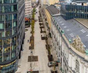 Nowe Centrum Warszawy zimą