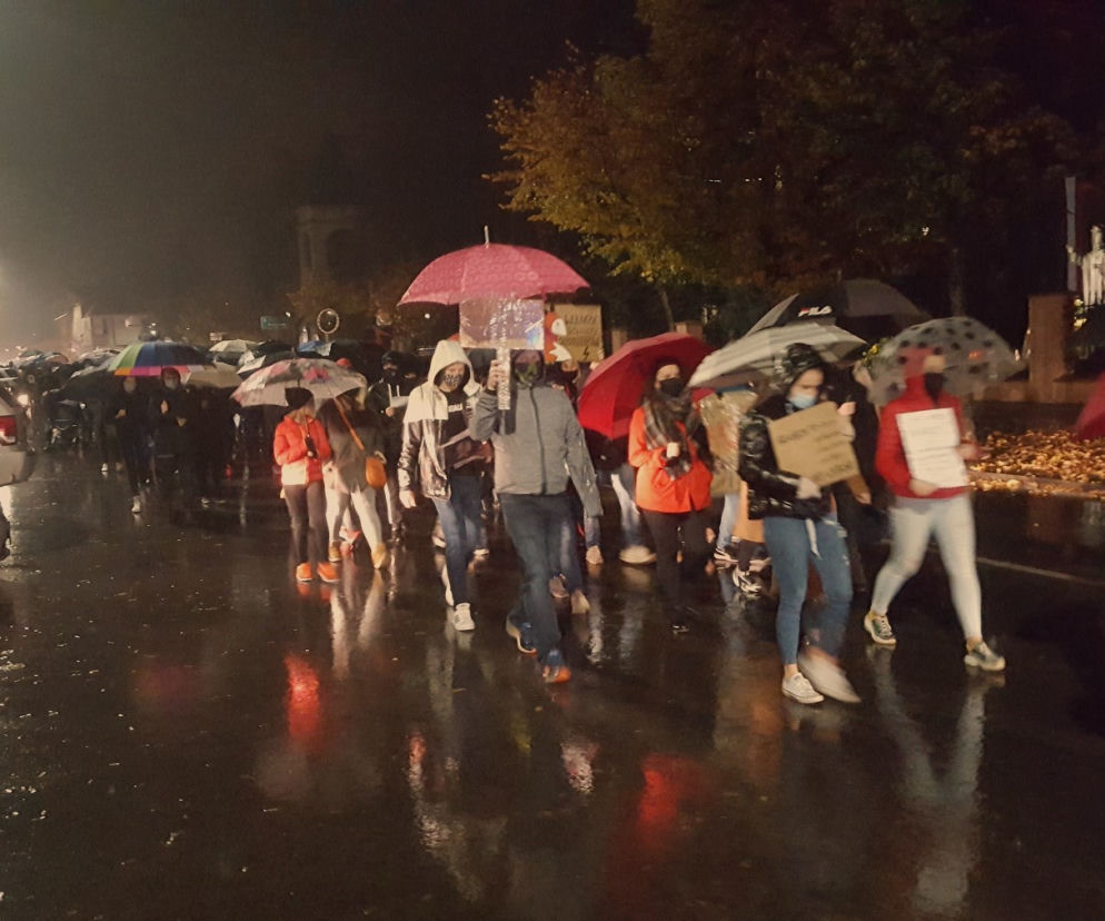 trzeci protest w Bełchatowie
