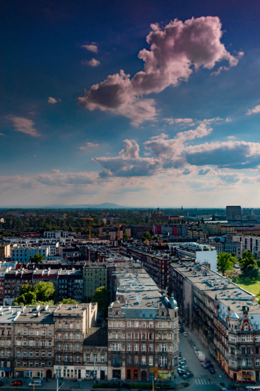 Tak wygląda Wrocław ogladany z najwyższego budynku na Przedmieściu Oławskim