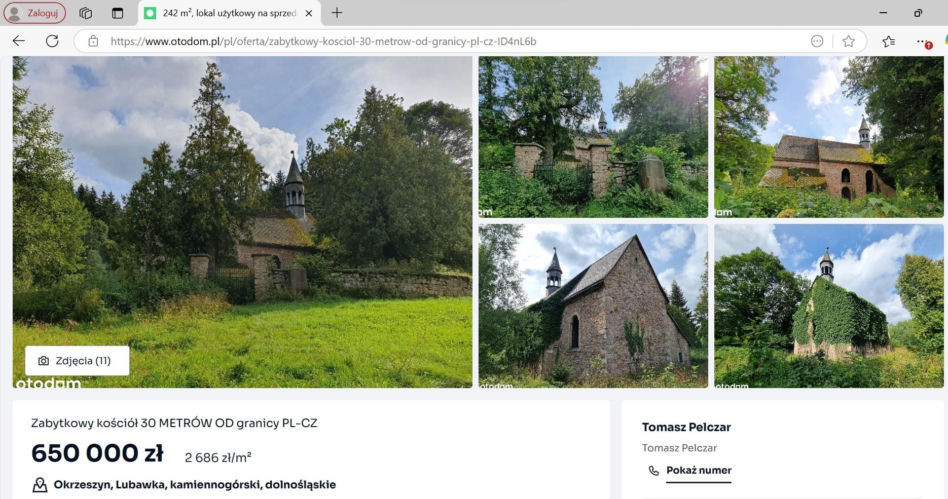 Kościół na sprzedaż, ogłoszenie na otodom.pl