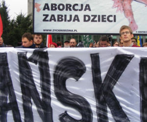 Czarny i biały protest w Poznaniu